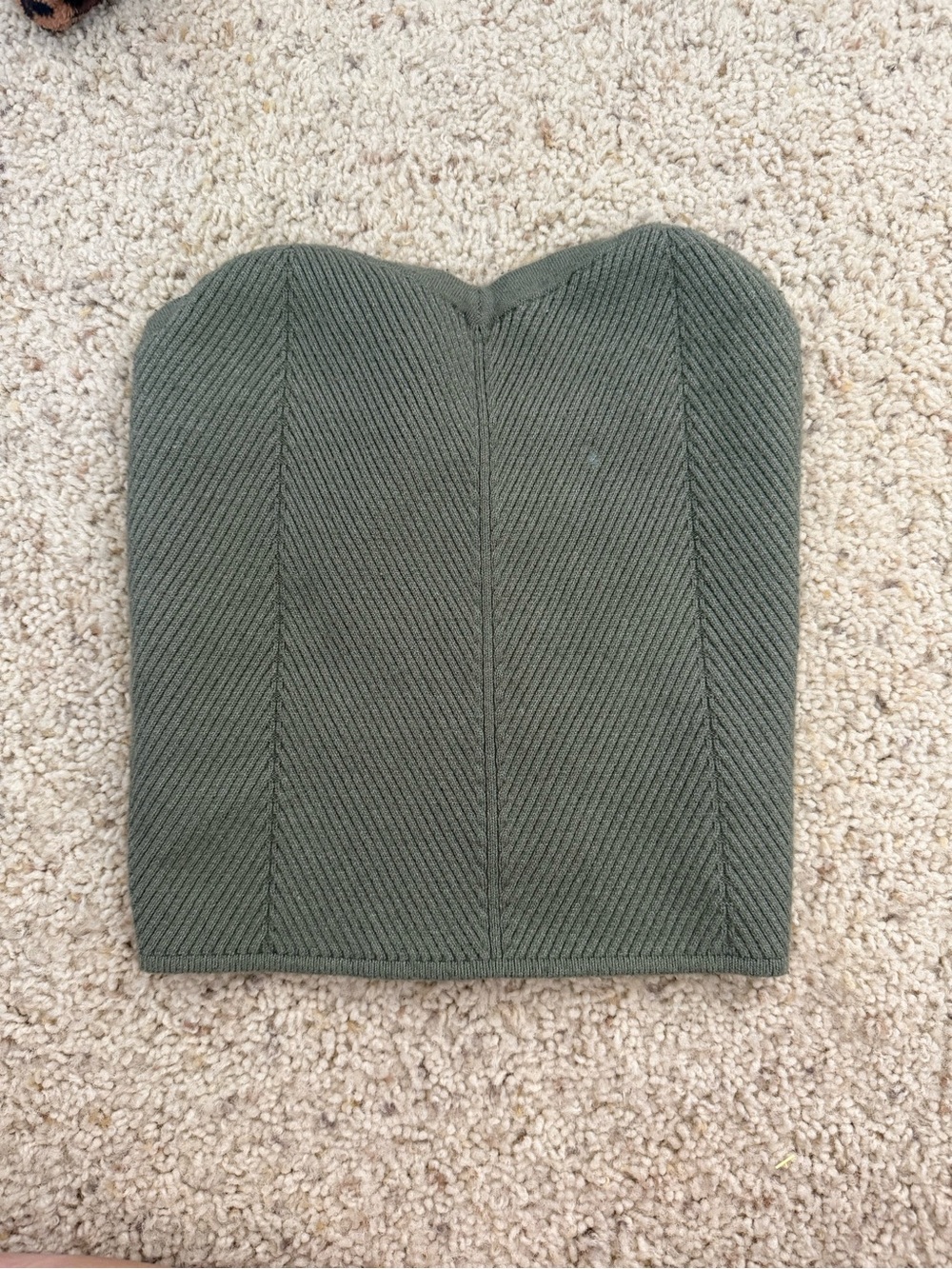 Olive Green Knit Sweater Top